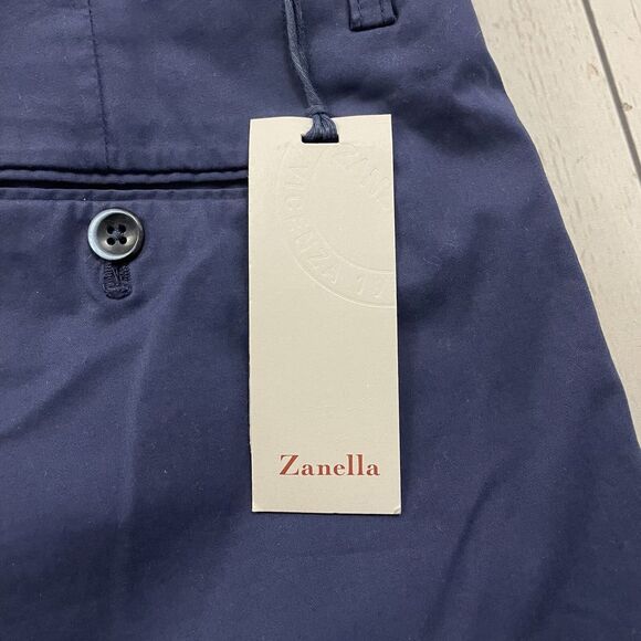 Zanella Noah Men's W36 x L36 Blue Stretch Flat Front Khaki Chino Pants NWT - Picture 2 of 11